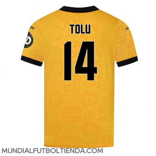 Camiseta Wolves Tolu Arokodare #14 Primera Equipación Replica 2025-26 mangas cortas